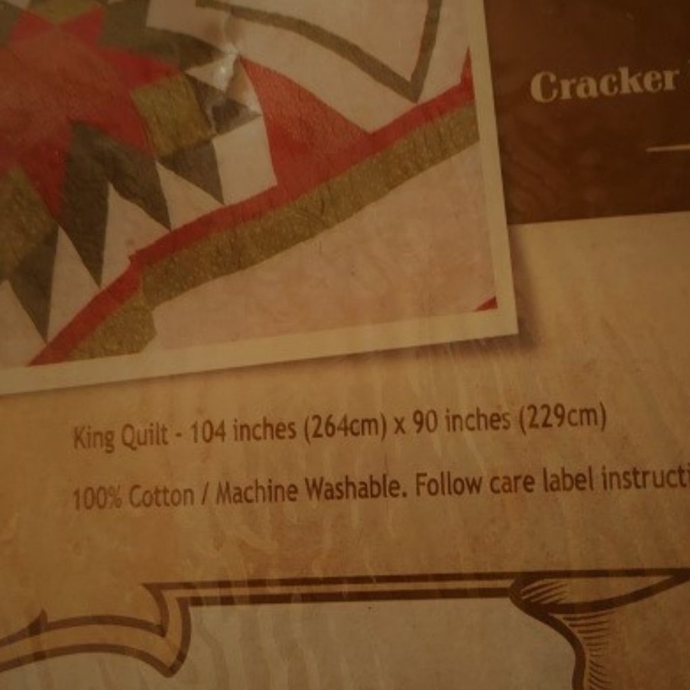 SOLDCracker Barrel Vtg Cardinal Redwood King Quilt 2 Standard Shams NWT RARE-HTF - Picture 4 of 11